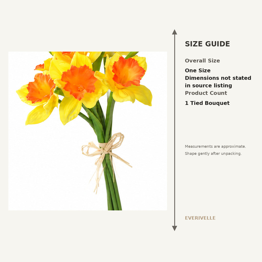 EVERIVELLE Artificial Soft-Touch Daffodil Bouquet