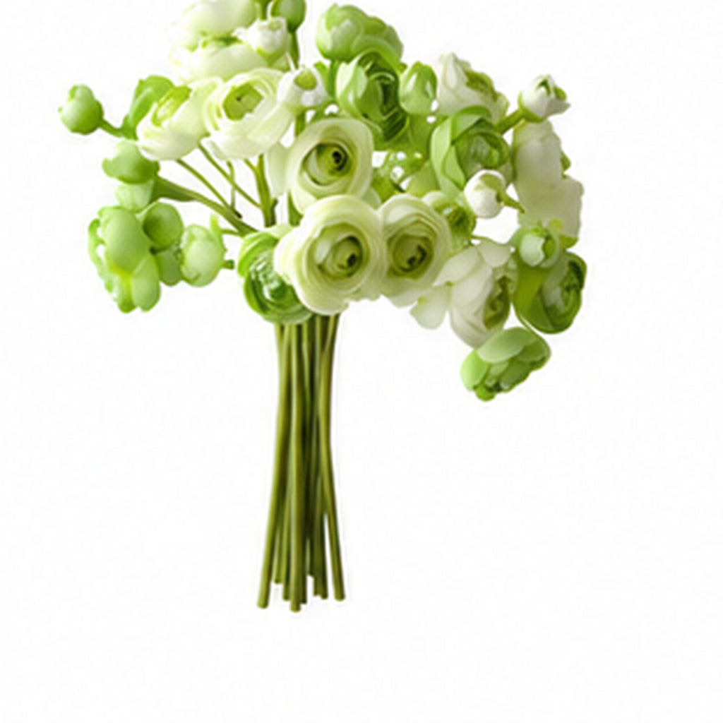 EVERIVELLE 10.2-Inch Artificial Ranunculus Bouquet — 9, 12 or 15 Stems