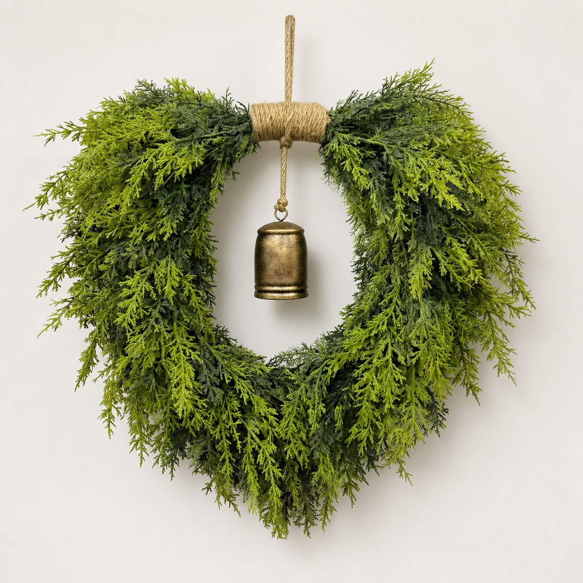 Heart shaped cedar wreath green