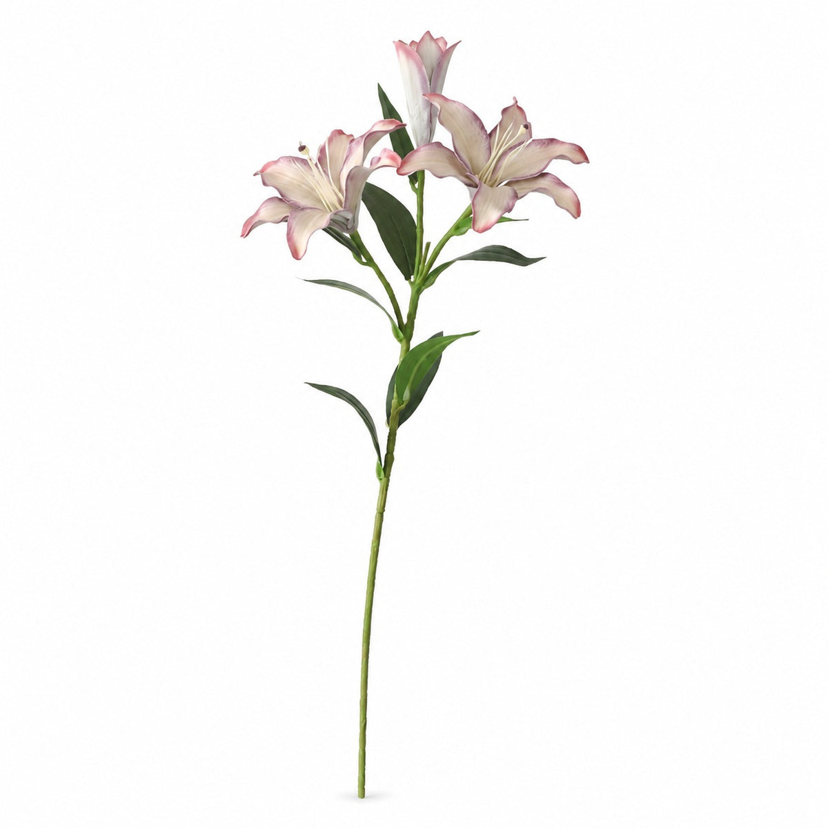EVERIVELLE Three-Head Painted Artificial Lily Stem