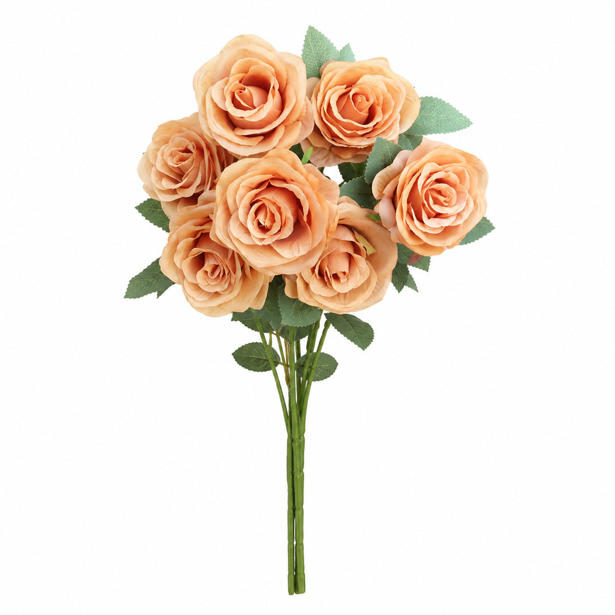 EVERIVELLE 17.3-Inch Seven-Head Artificial Rose Bouquet
