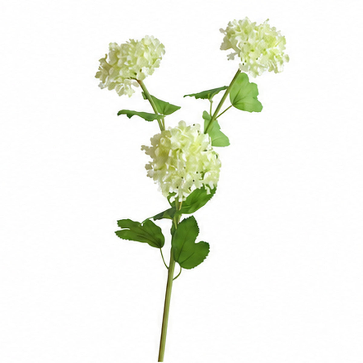EVERIVELLE 26.4-Inch Three-Head Artificial Snowball Hydrangea Spray