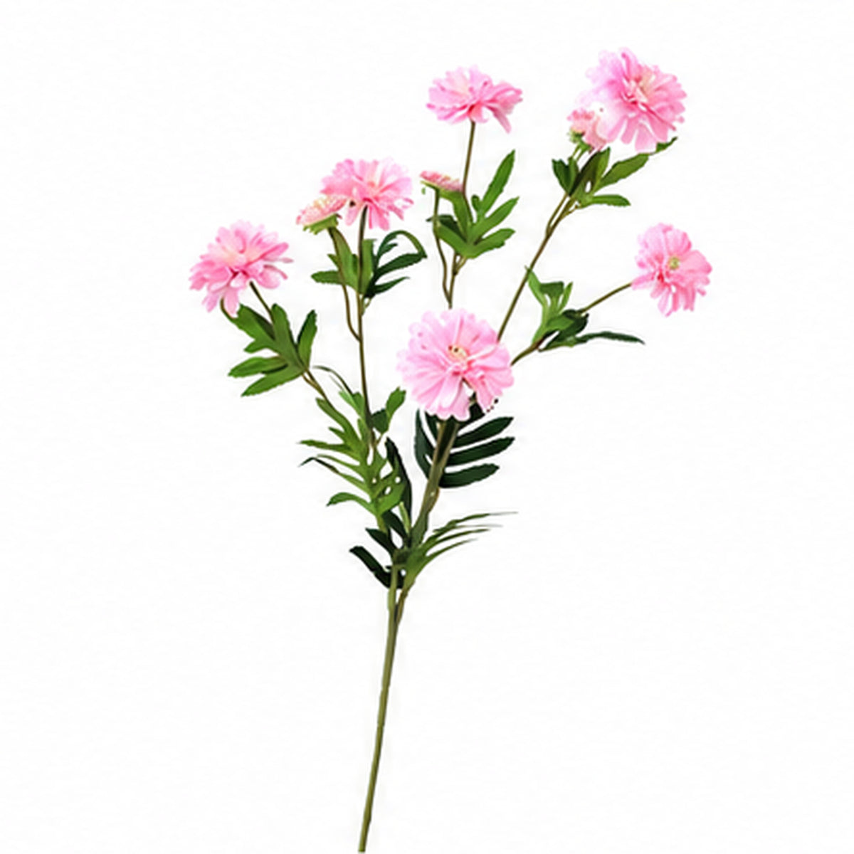 EVERIVELLE 31.5-Inch Nine-Head Artificial Zinnia Spray