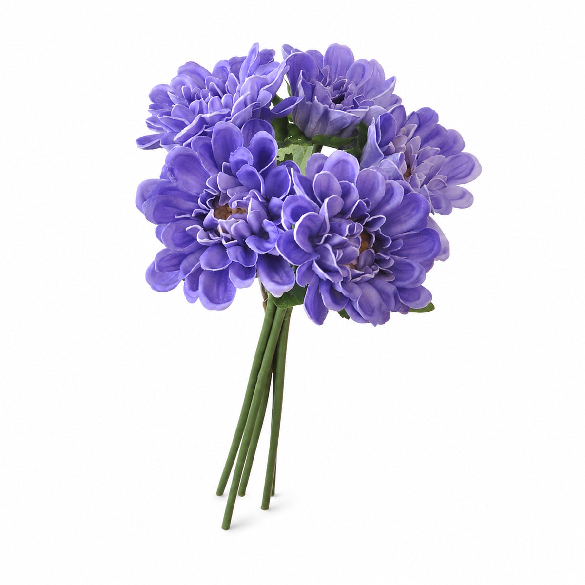 EVERIVELLE 13-Inch Five-Stem PU Chrysanthemum Bouquet