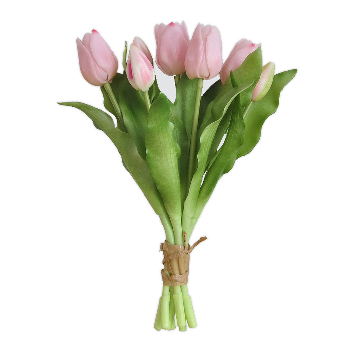 EVERIVELLE 12.2-Inch Seven-Head Soft-Touch Tulip Bouquet