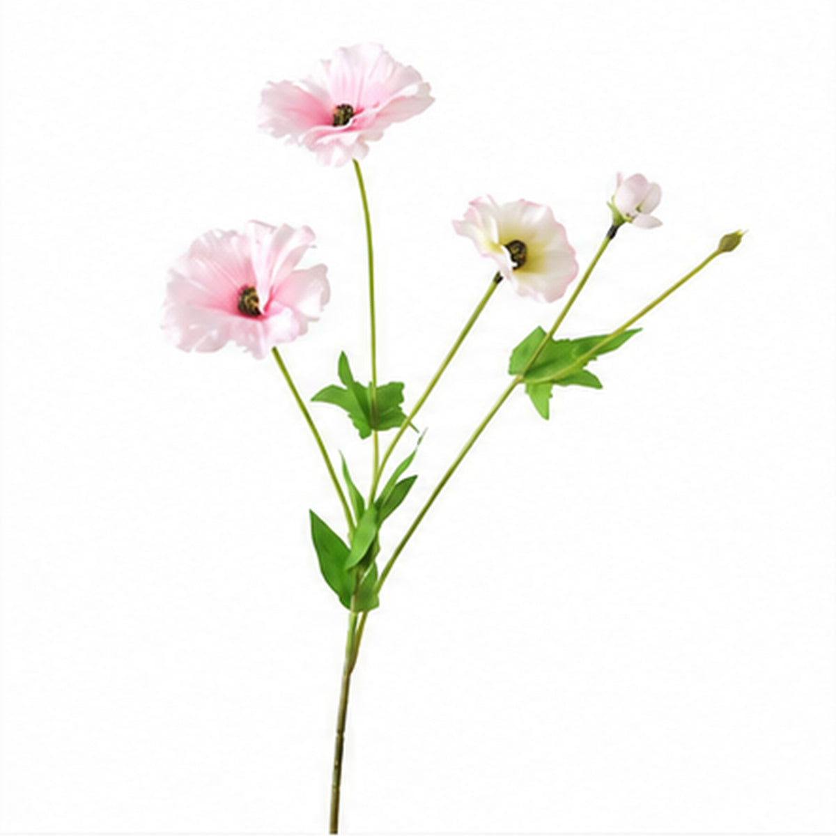 EVERIVELLE 19.3-Inch Three-Head Artificial Butterfly Ranunculus Spray