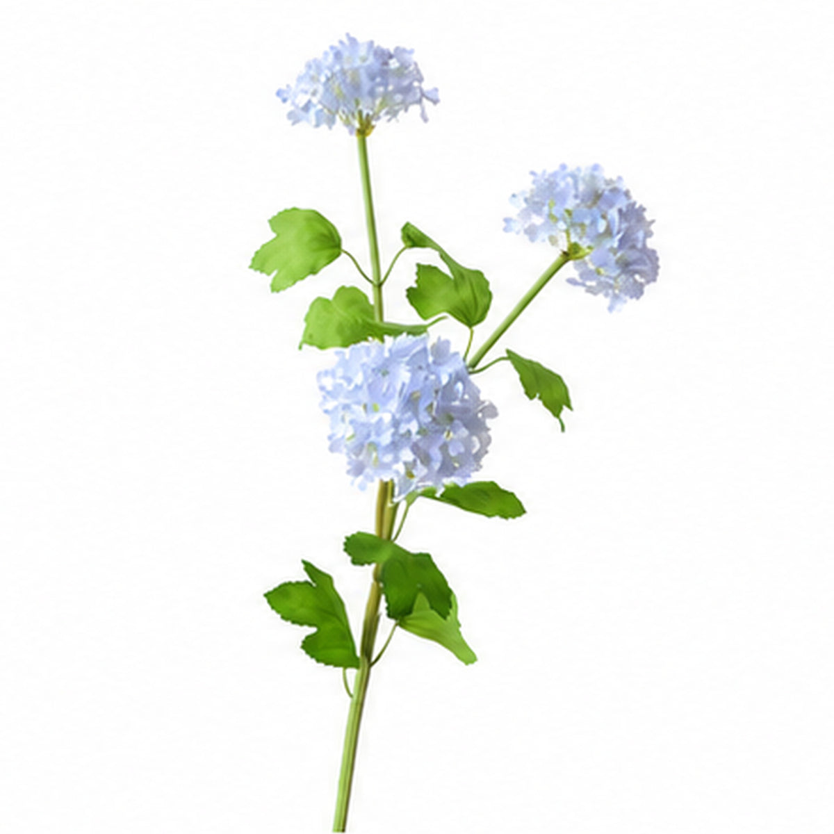 EVERIVELLE 26.4-Inch Three-Head Artificial Snowball Hydrangea Spray