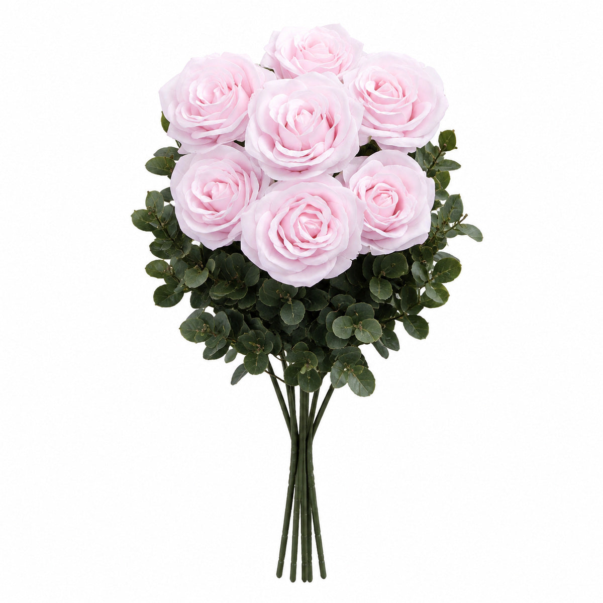 EVERIVELLE 17.3-Inch Seven-Head Artificial Rose Bouquet
