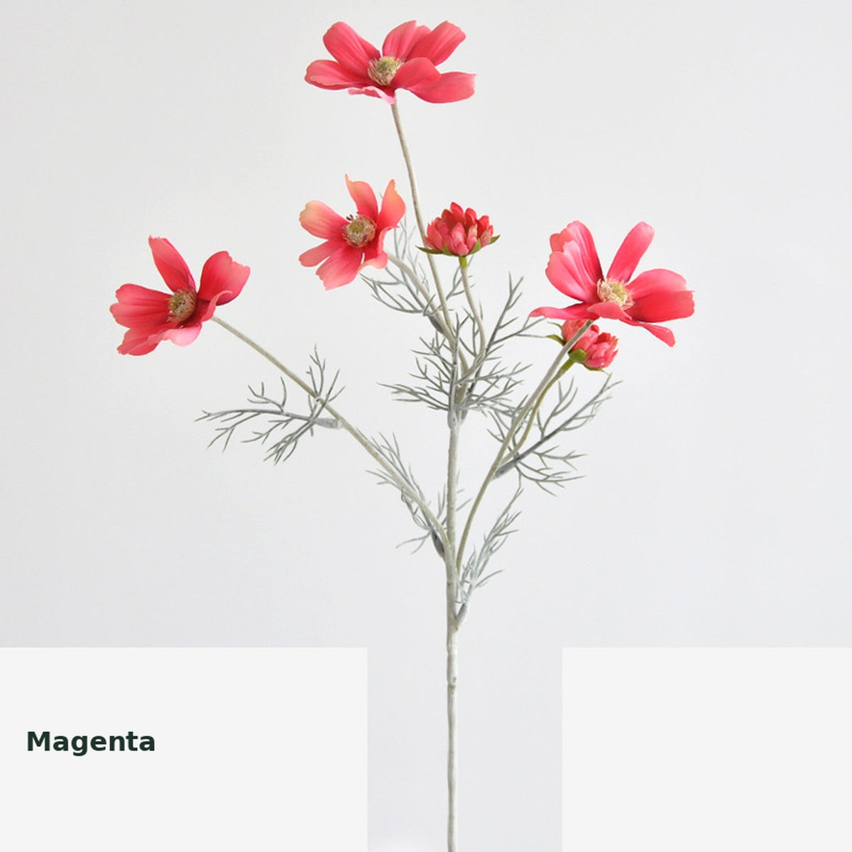 EVERIVELLE Six-Head Flocked Artificial Cosmos Spray