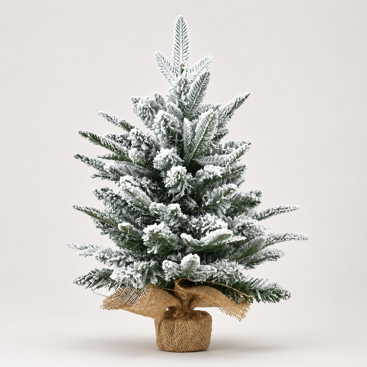 Mini christmas tree flocked compact