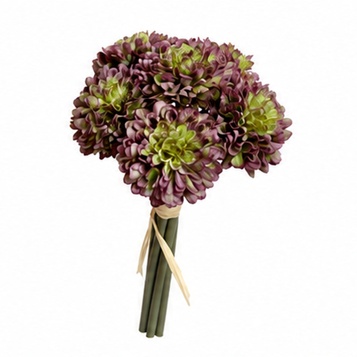 EVERIVELLE 7.5-Inch Six-Stem Mini Pom-Pom Chrysanthemum Bouquet