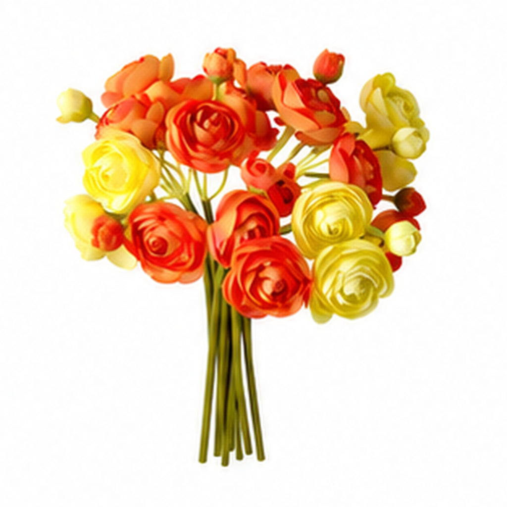 EVERIVELLE 10.2-Inch Artificial Ranunculus Bouquet — 9, 12 or 15 Stems