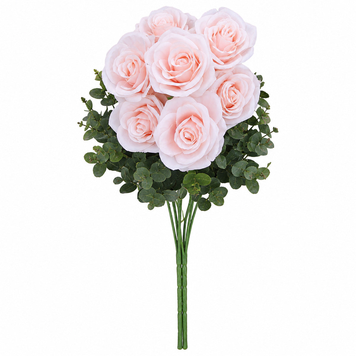 EVERIVELLE 17.3-Inch Seven-Head Artificial Rose Bouquet