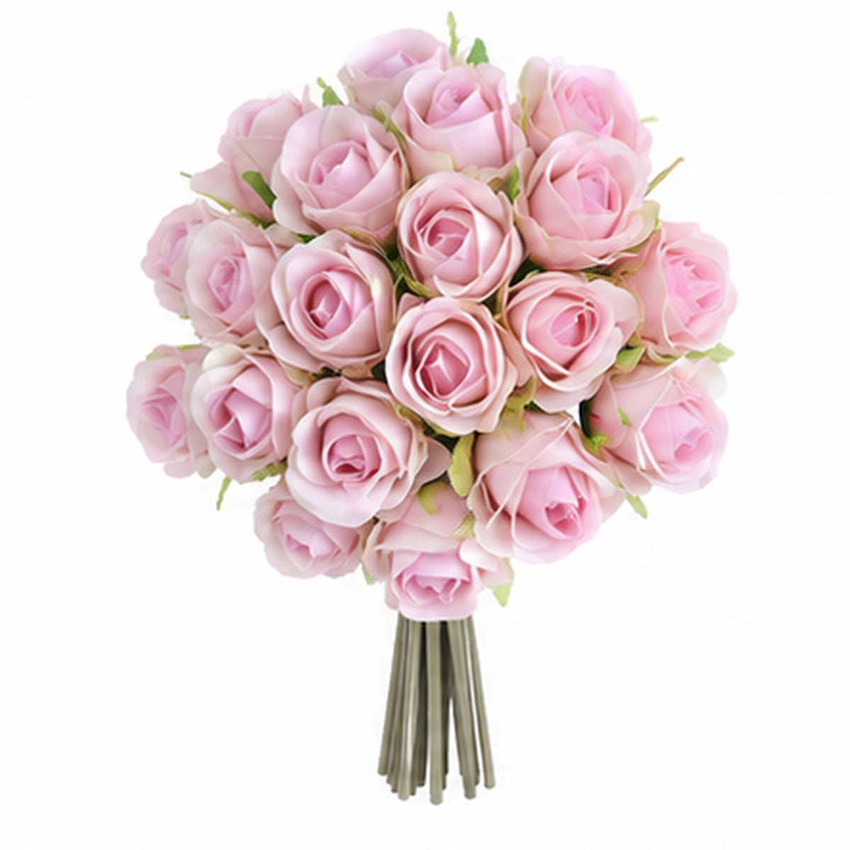 EVERIVELLE 8.7-Inch 22-Head Artificial Mini Rosebud Bouquet
