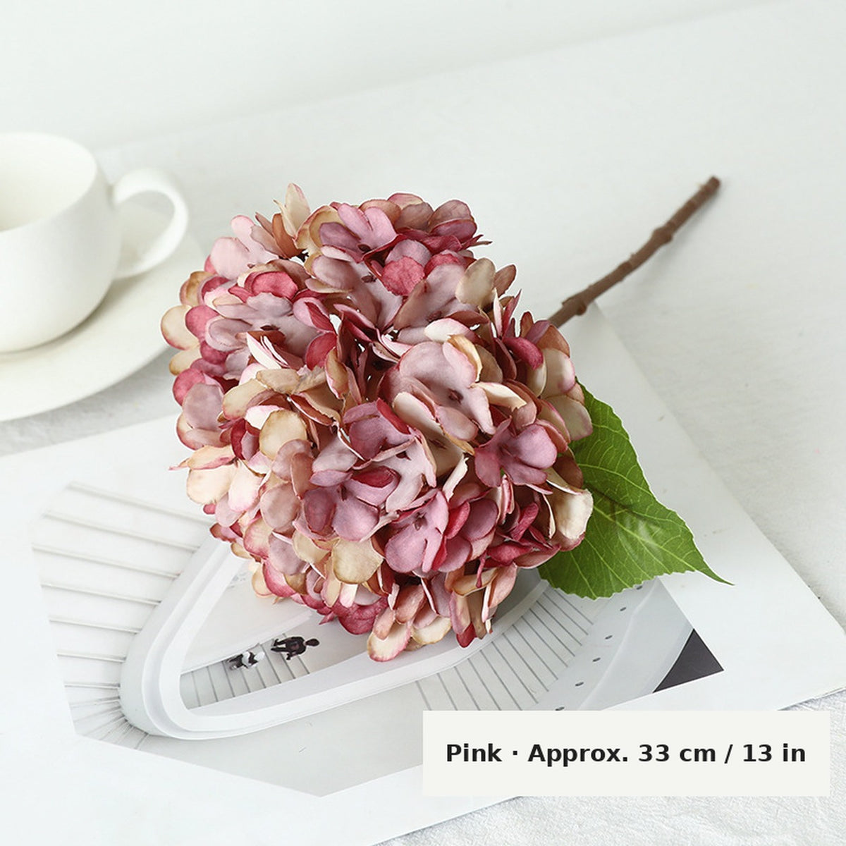 EVERIVELLE Vintage Autumn Artificial Hydrangea Stem