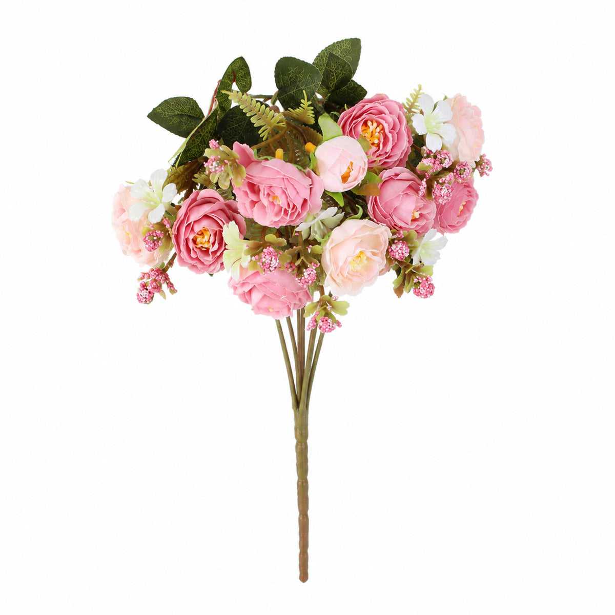 EVERIVELLE Artificial Rose & Tea Bud Mini Bouquet
