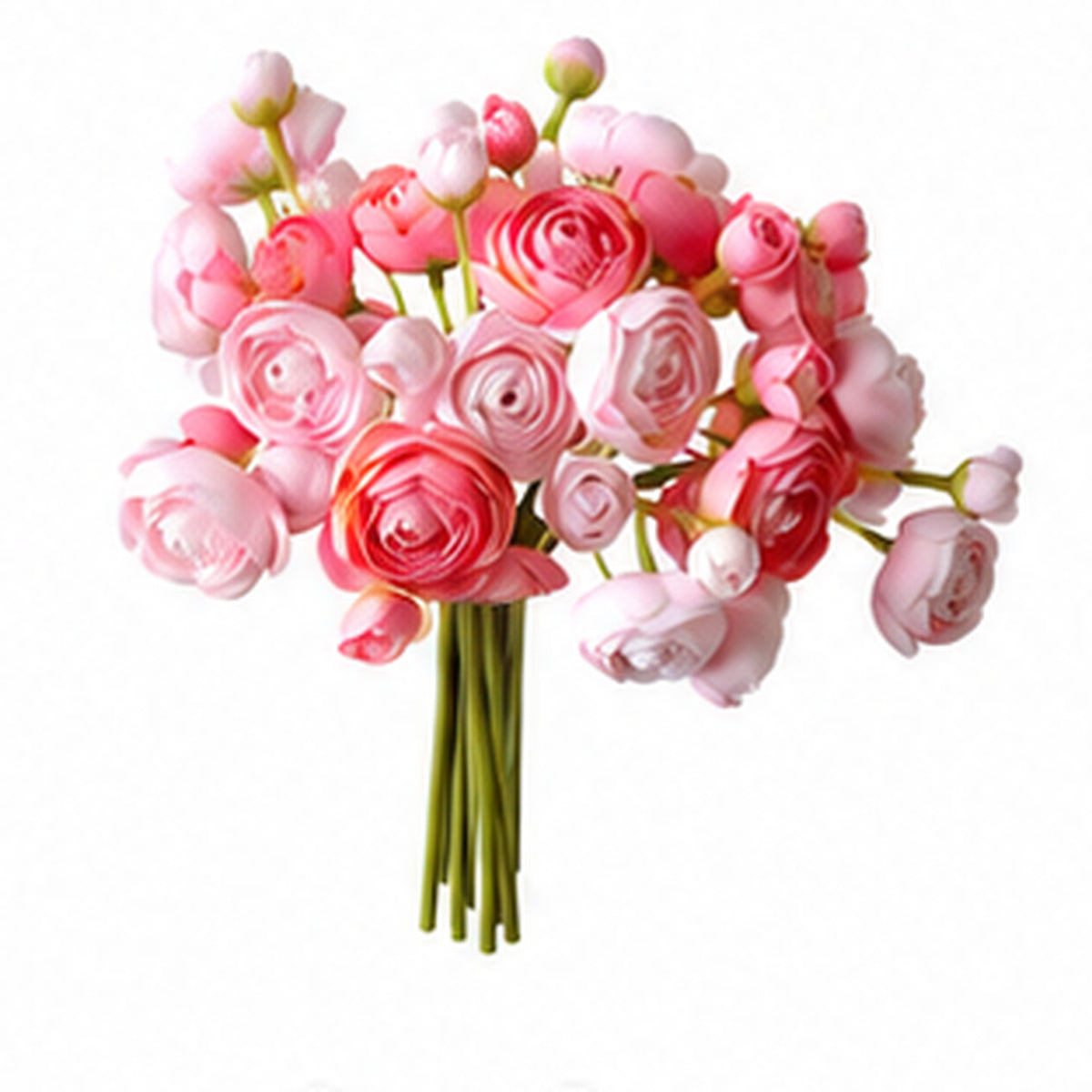 EVERIVELLE 10.2-Inch Artificial Ranunculus Bouquet — 9, 12 or 15 Stems