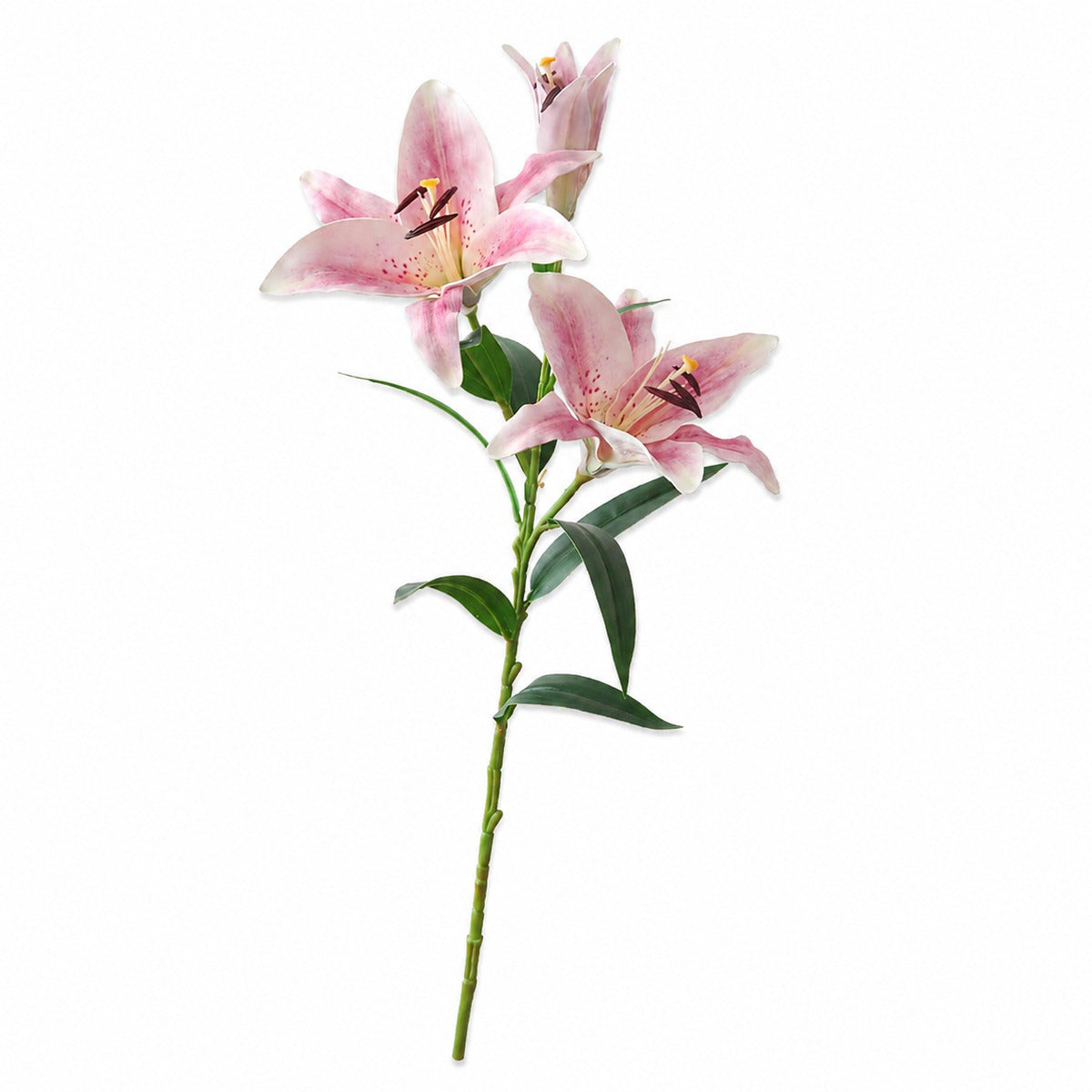 EVERIVELLE 34.3-Inch Three-Head EVA Artificial Lily Stem