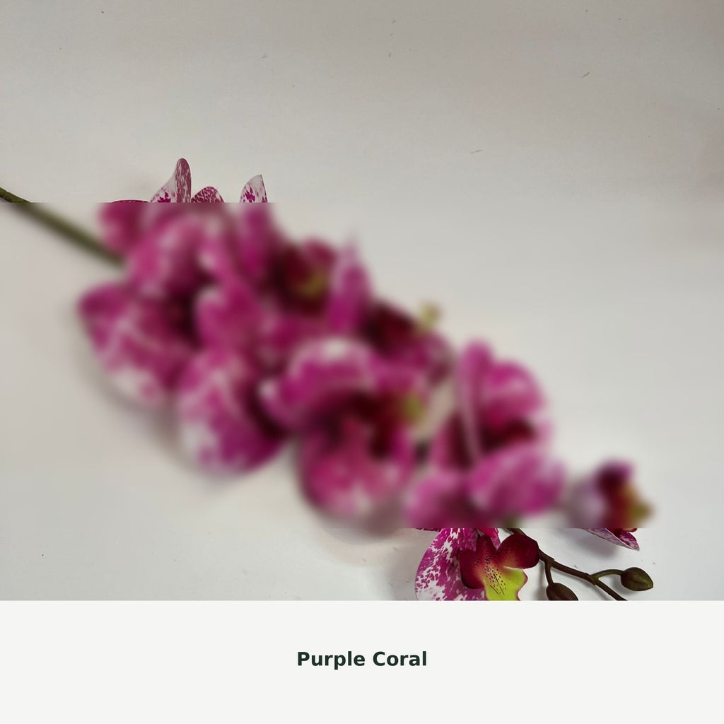 EVERIVELLE Nine-Head Artificial Phalaenopsis Orchid Stem
