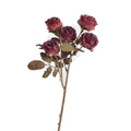 EVERIVELLE Five-Head Vintage Burnt-Edge Artificial Rose Stem