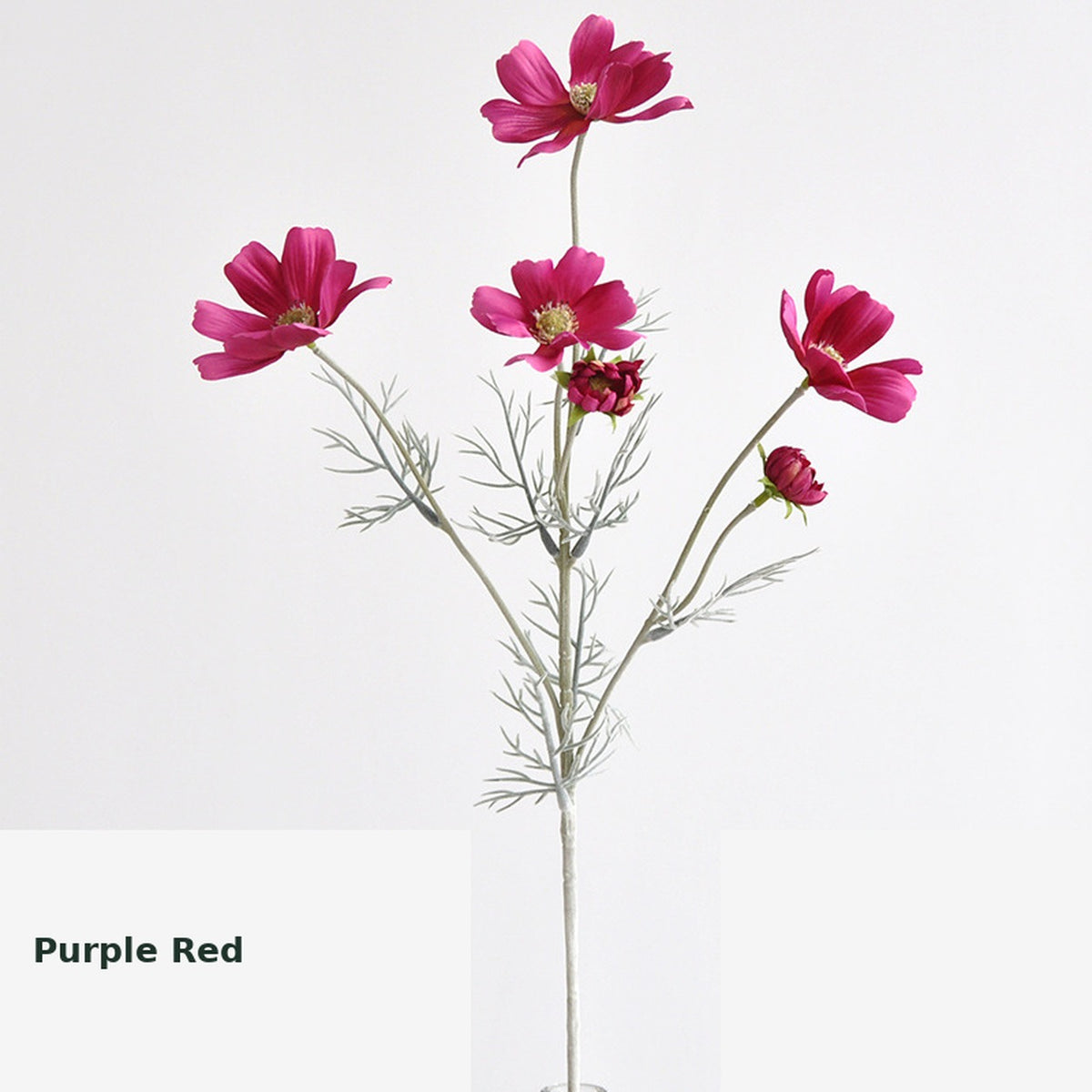 EVERIVELLE Six-Head Flocked Artificial Cosmos Spray