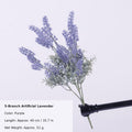 EVERIVELLE 15.7-Inch Five-Branch Dusty Artificial Lavender Bush
