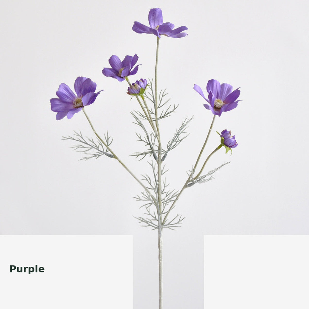 EVERIVELLE Six-Head Flocked Artificial Cosmos Spray