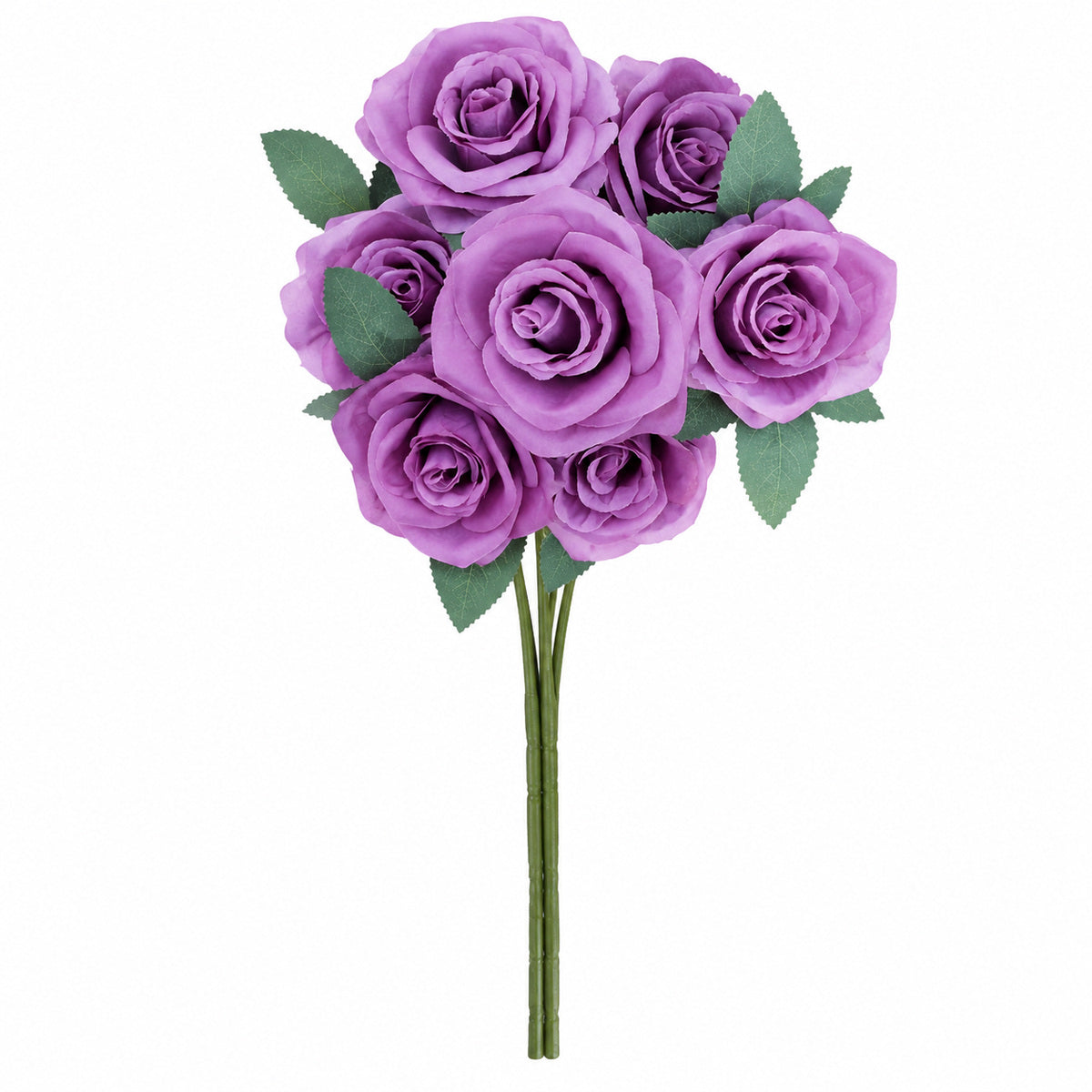 EVERIVELLE 17.3-Inch Seven-Head Artificial Rose Bouquet
