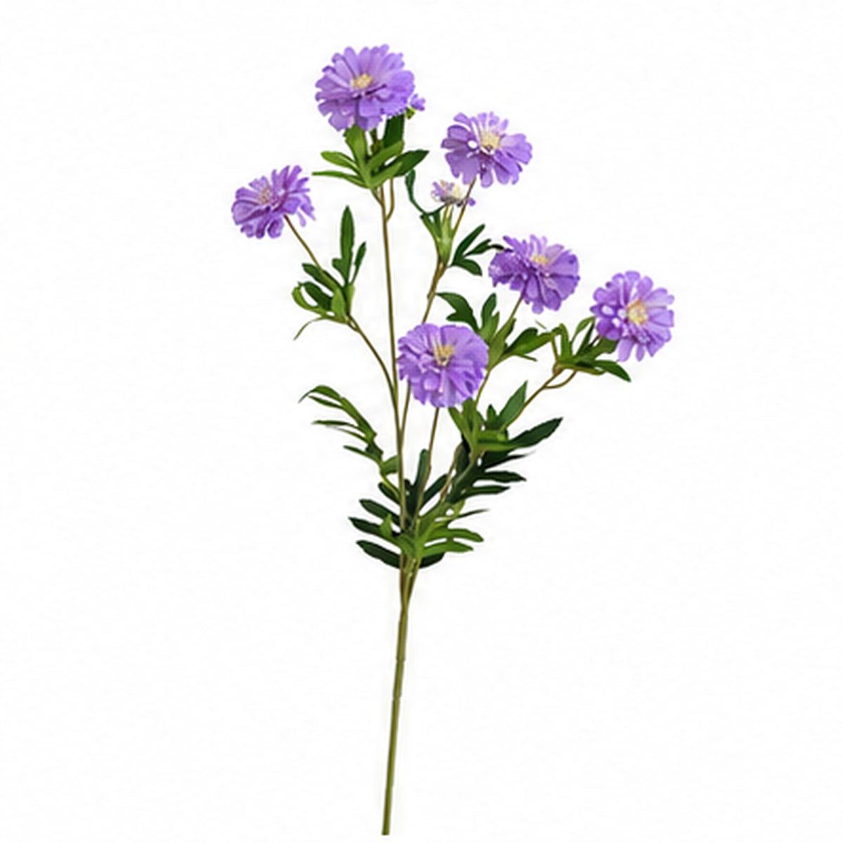 EVERIVELLE 31.5-Inch Nine-Head Artificial Zinnia Spray