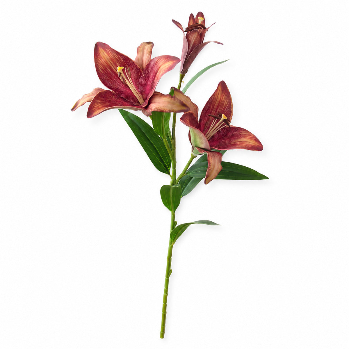 EVERIVELLE 34.3-Inch Three-Head EVA Artificial Lily Stem