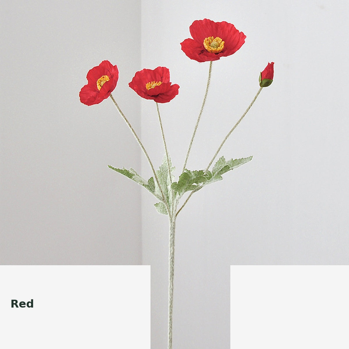 EVERIVELLE Artificial Poppy Flower Stem