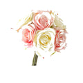 EVERIVELLE 8.7-Inch Seven-Stem Artificial Rose Bouquet