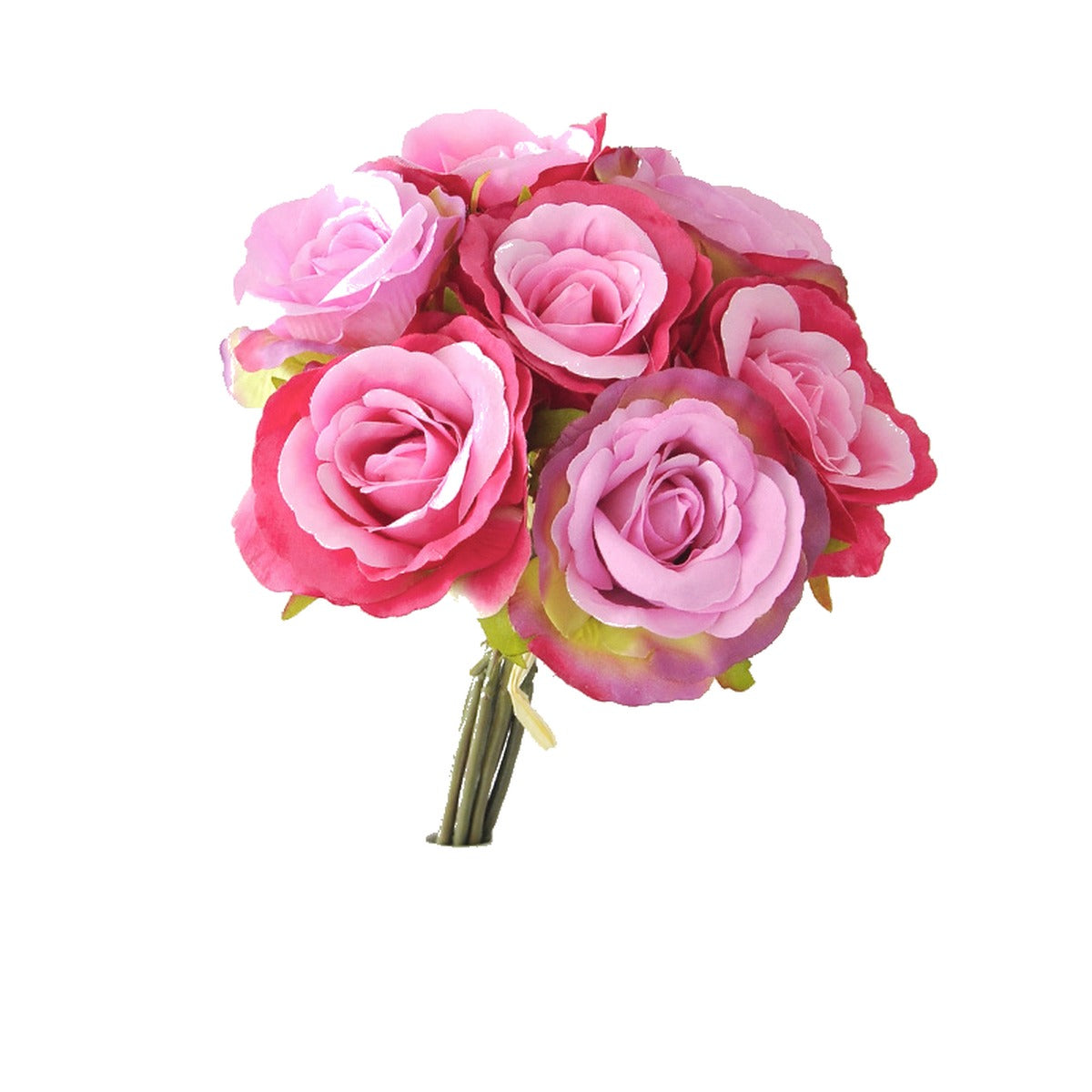 EVERIVELLE 8.7-Inch Seven-Stem Artificial Rose Bouquet