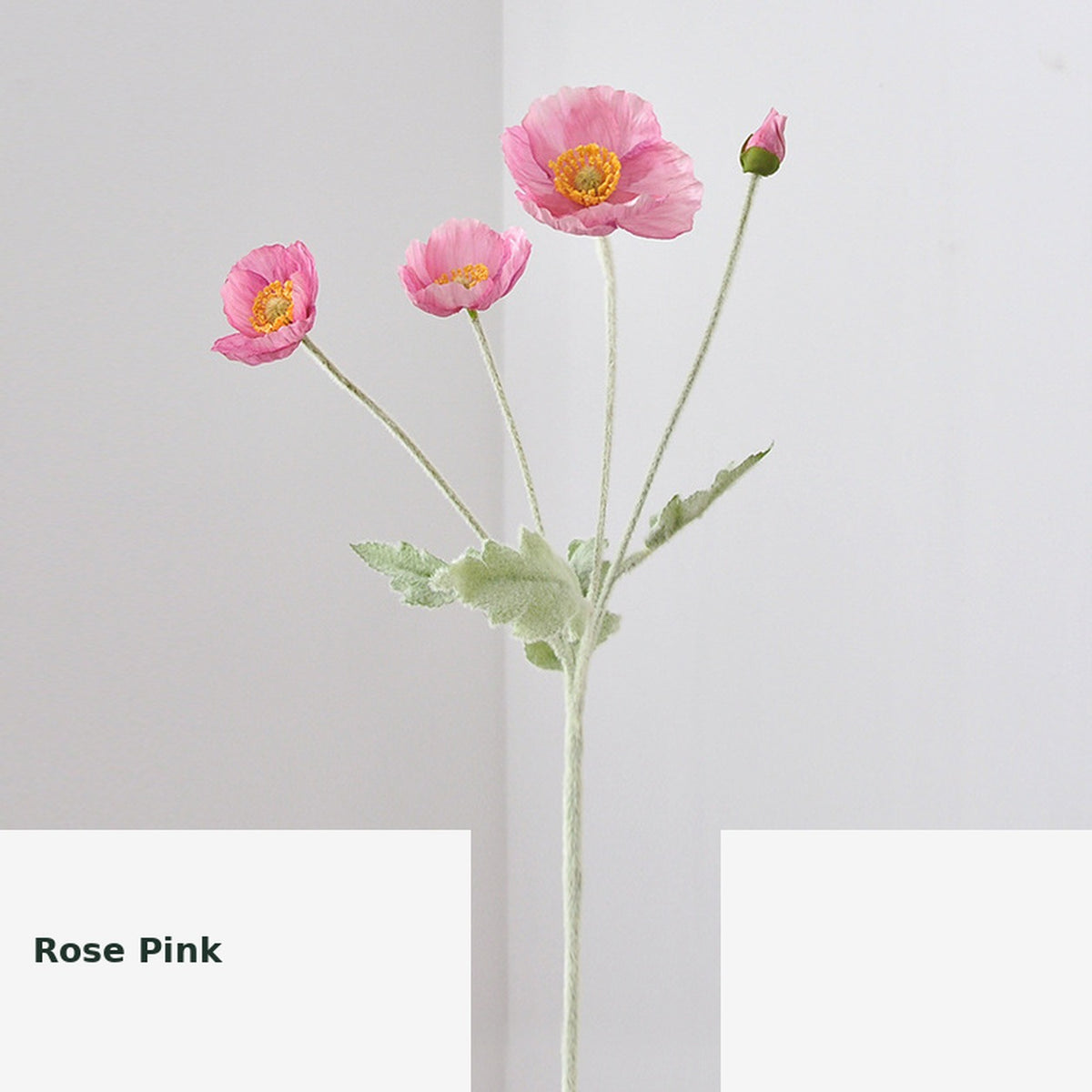 EVERIVELLE Artificial Poppy Flower Stem
