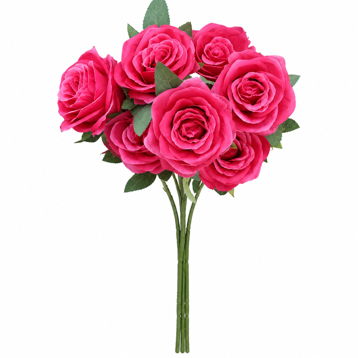 EVERIVELLE 17.3-Inch Seven-Head Artificial Rose Bouquet