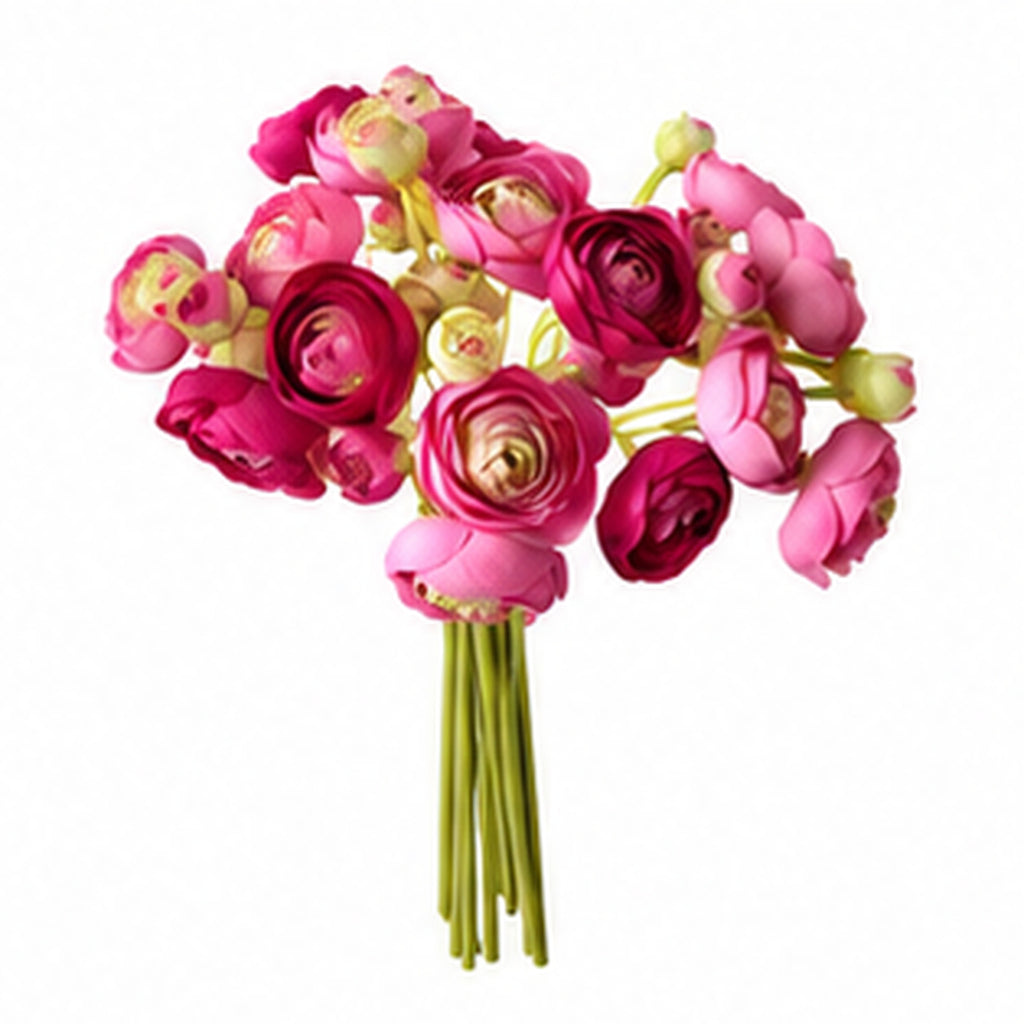 EVERIVELLE 10.2-Inch Artificial Ranunculus Bouquet — 9, 12 or 15 Stems