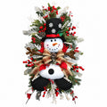 Snowman Pine Christmas Wreath