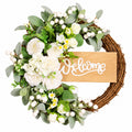 Welcome Peony Wood Sign Spring Wreath Collection