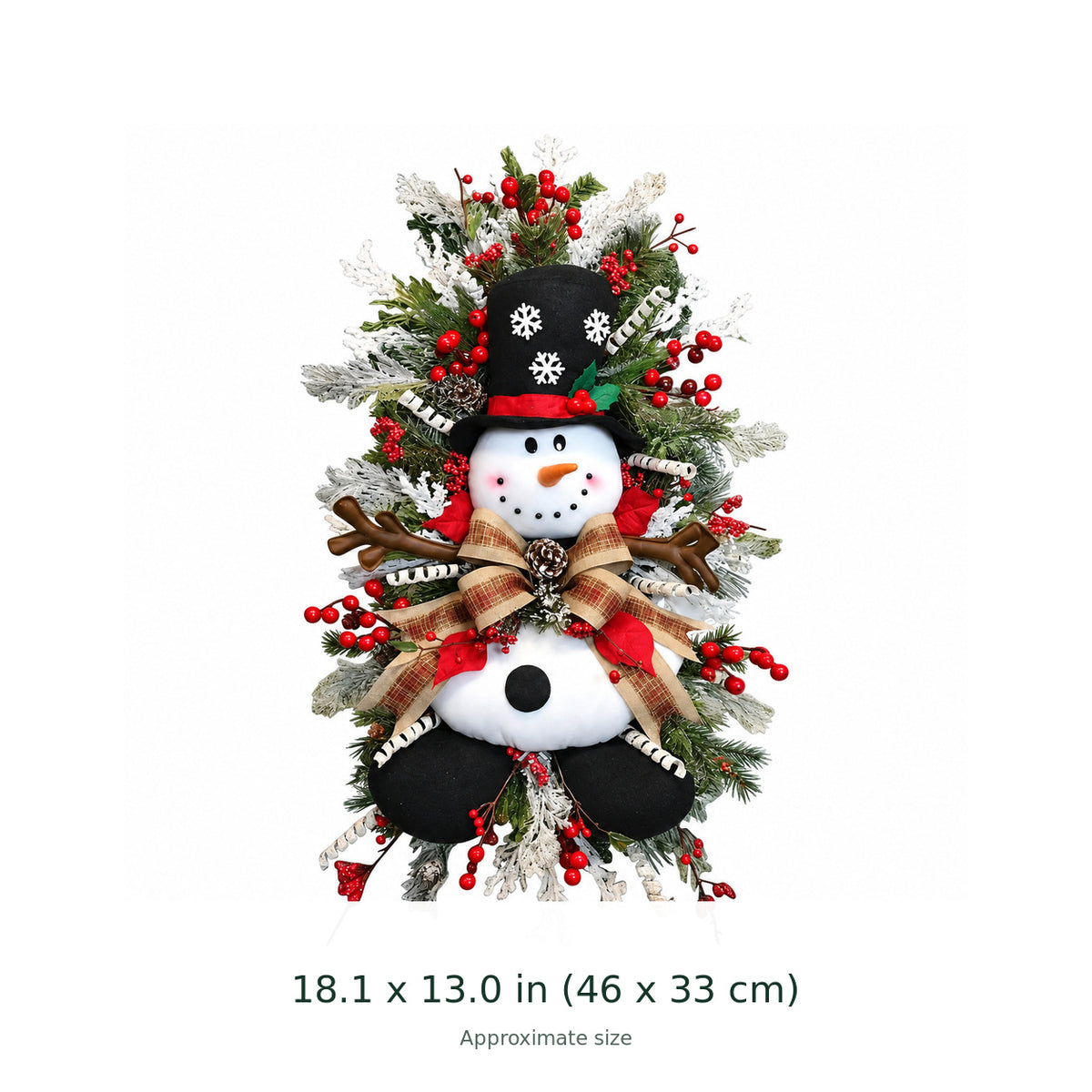 Snowman Pine Christmas Wreath
