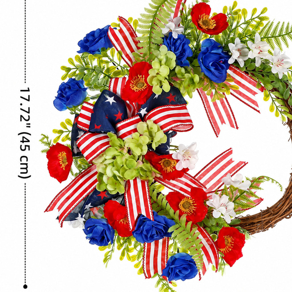 Patriotic American Flag Door Wreath