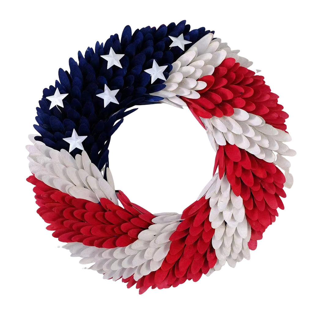 Patriotic Red, White & Blue Floral Wreath Collection