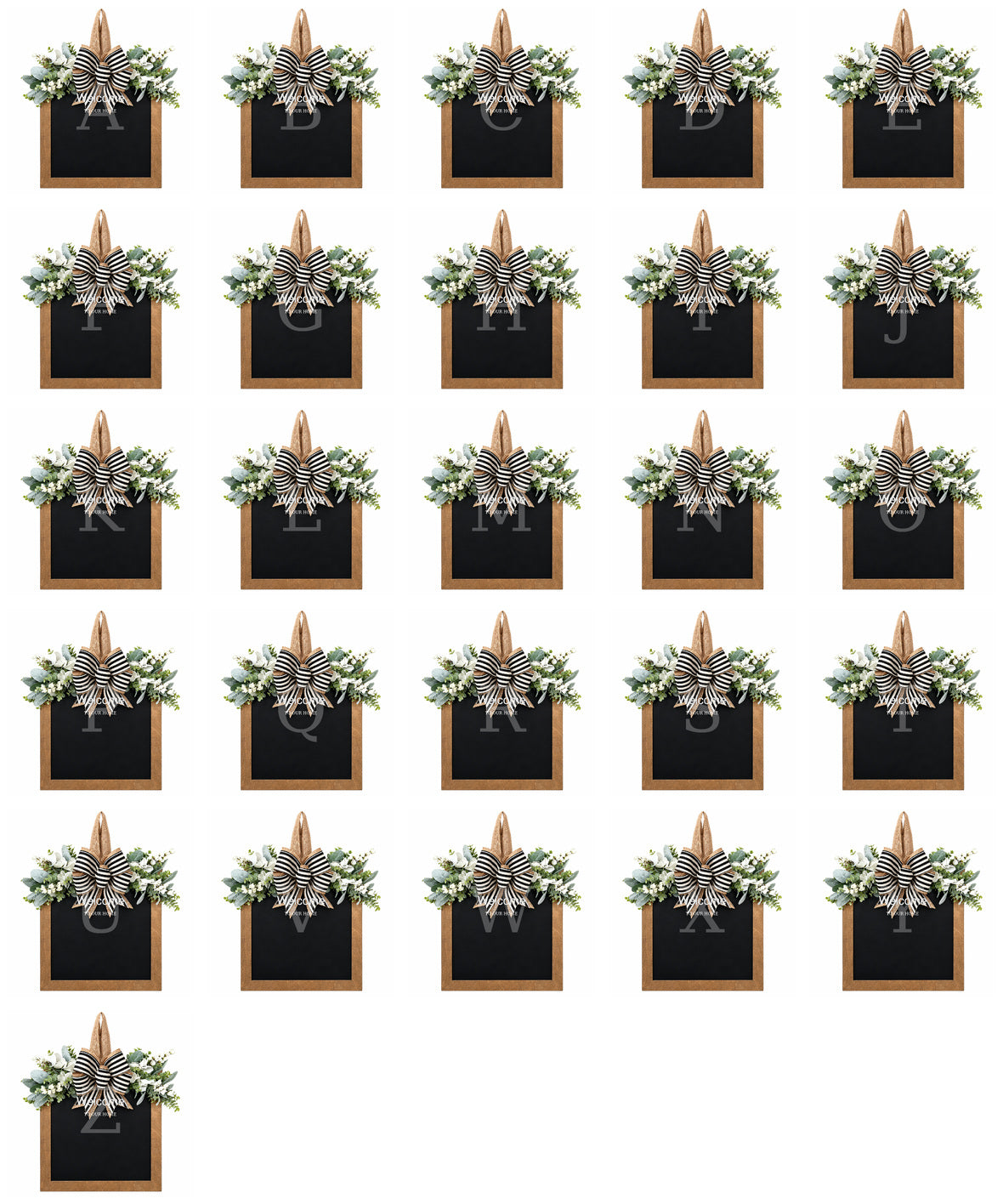 Personalized Monogram Wood Door Sign Collection