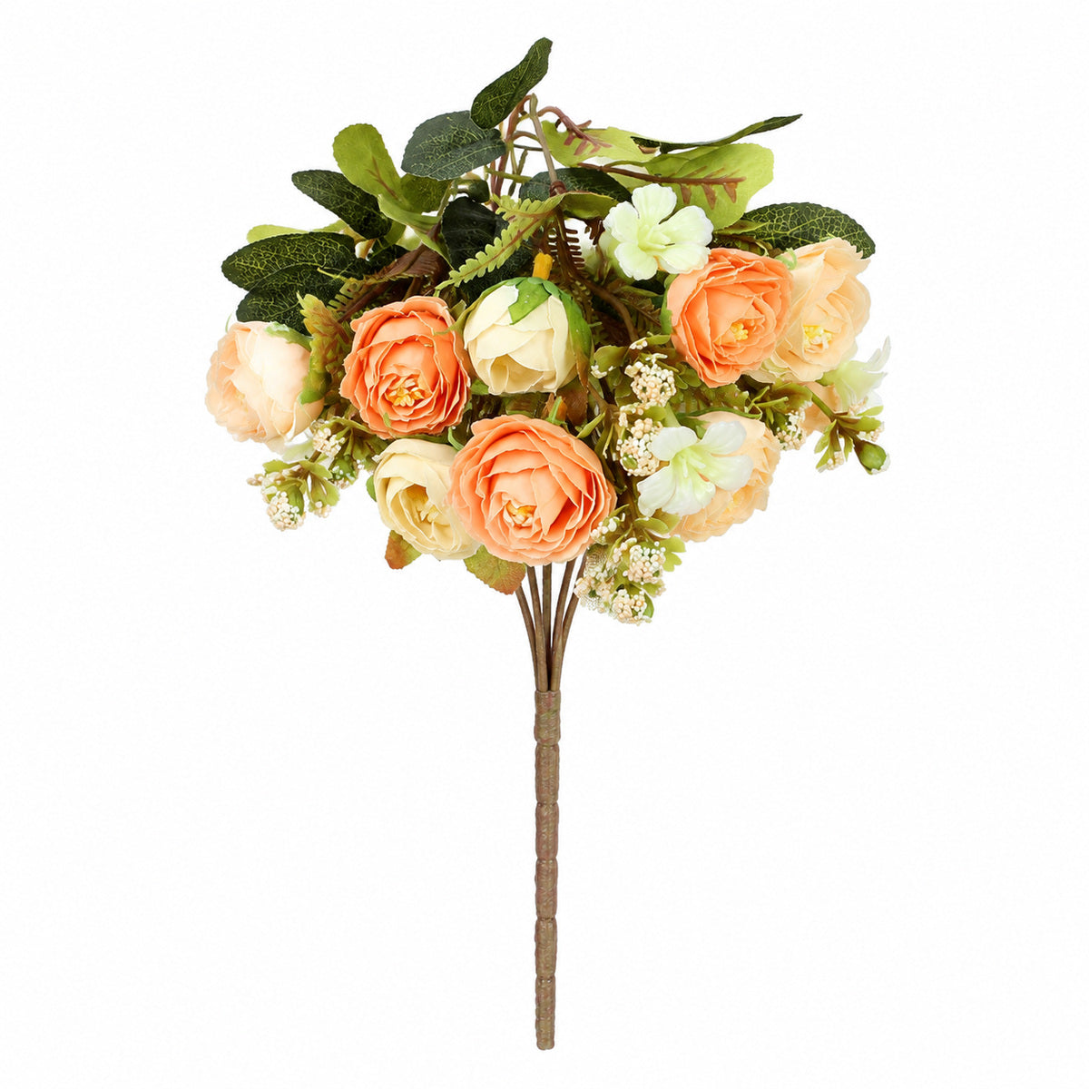 EVERIVELLE Artificial Rose & Tea Bud Mini Bouquet