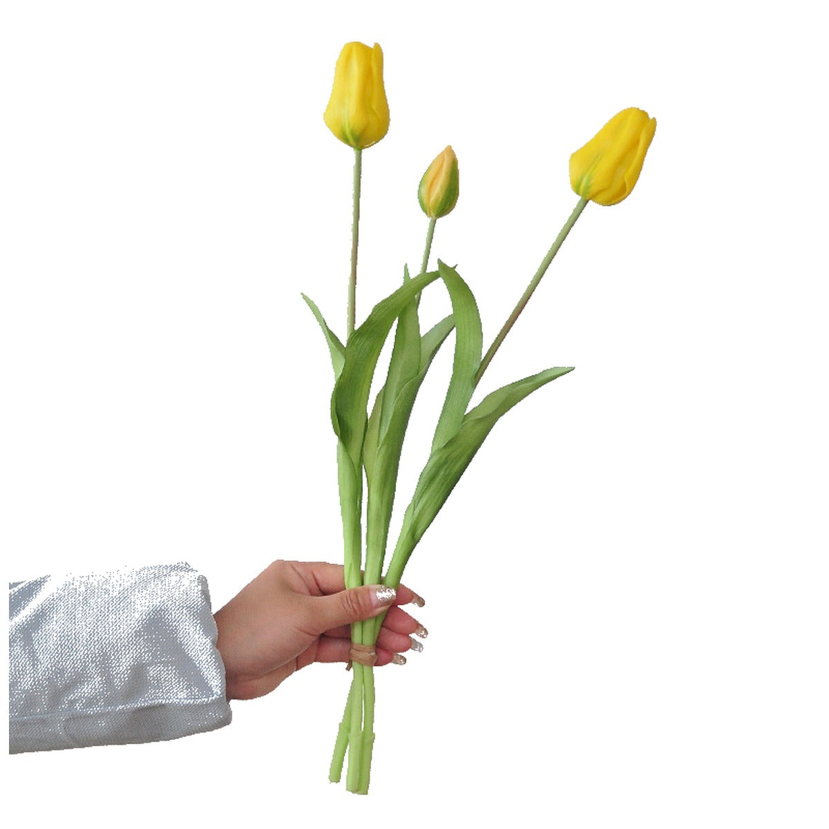 EVERIVELLE 19.3-Inch Three-Head Soft-Touch Artificial Tulip Bouquet