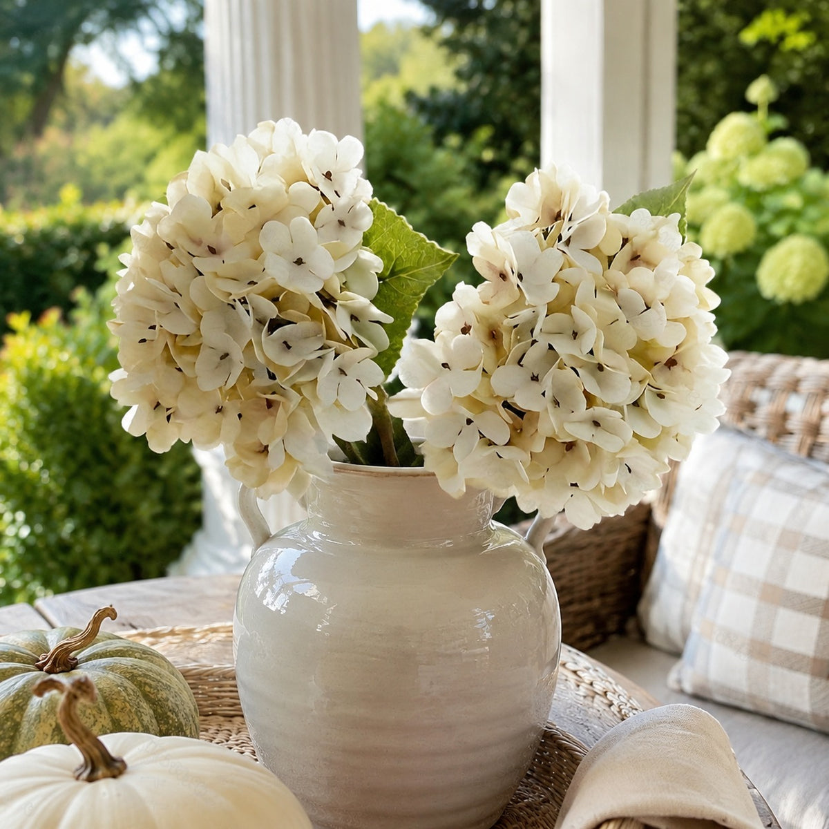 EVERIVELLE Vintage Autumn Artificial Hydrangea Stem