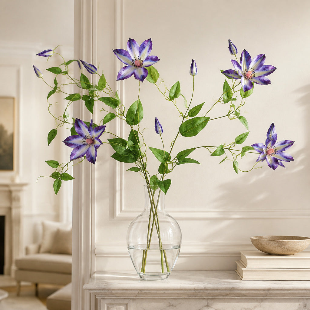 EVERIVELLE Artificial Clematis Flower Stem