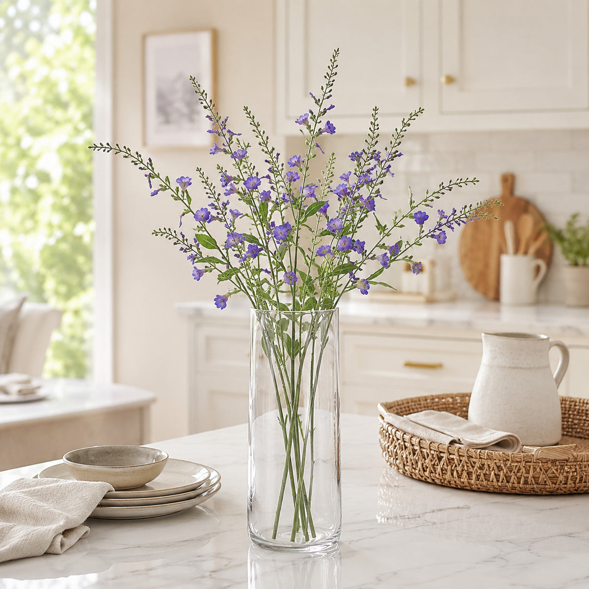EVERIVELLE Four-Branch Artificial Fairy Flower Spray