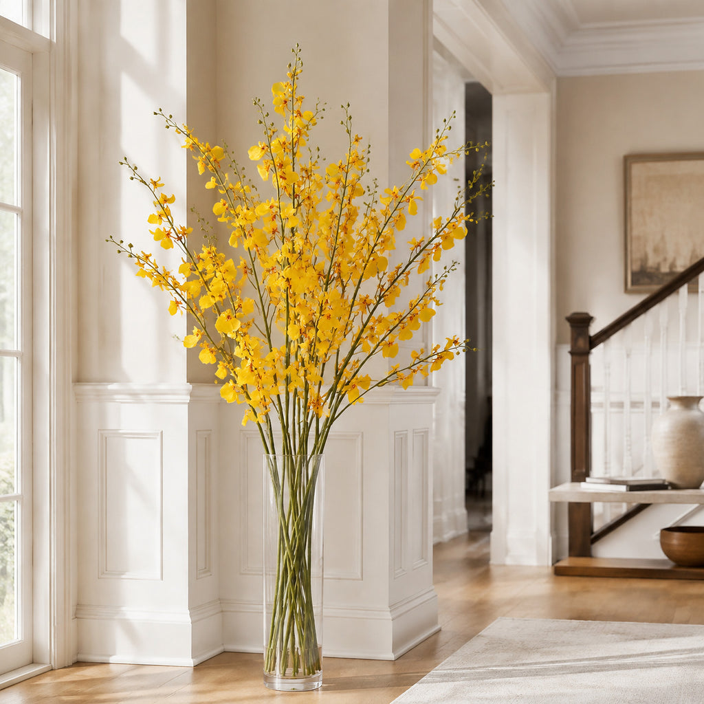 EVERIVELLE Long Artificial Dancing Lady Oncidium Orchid Stem
