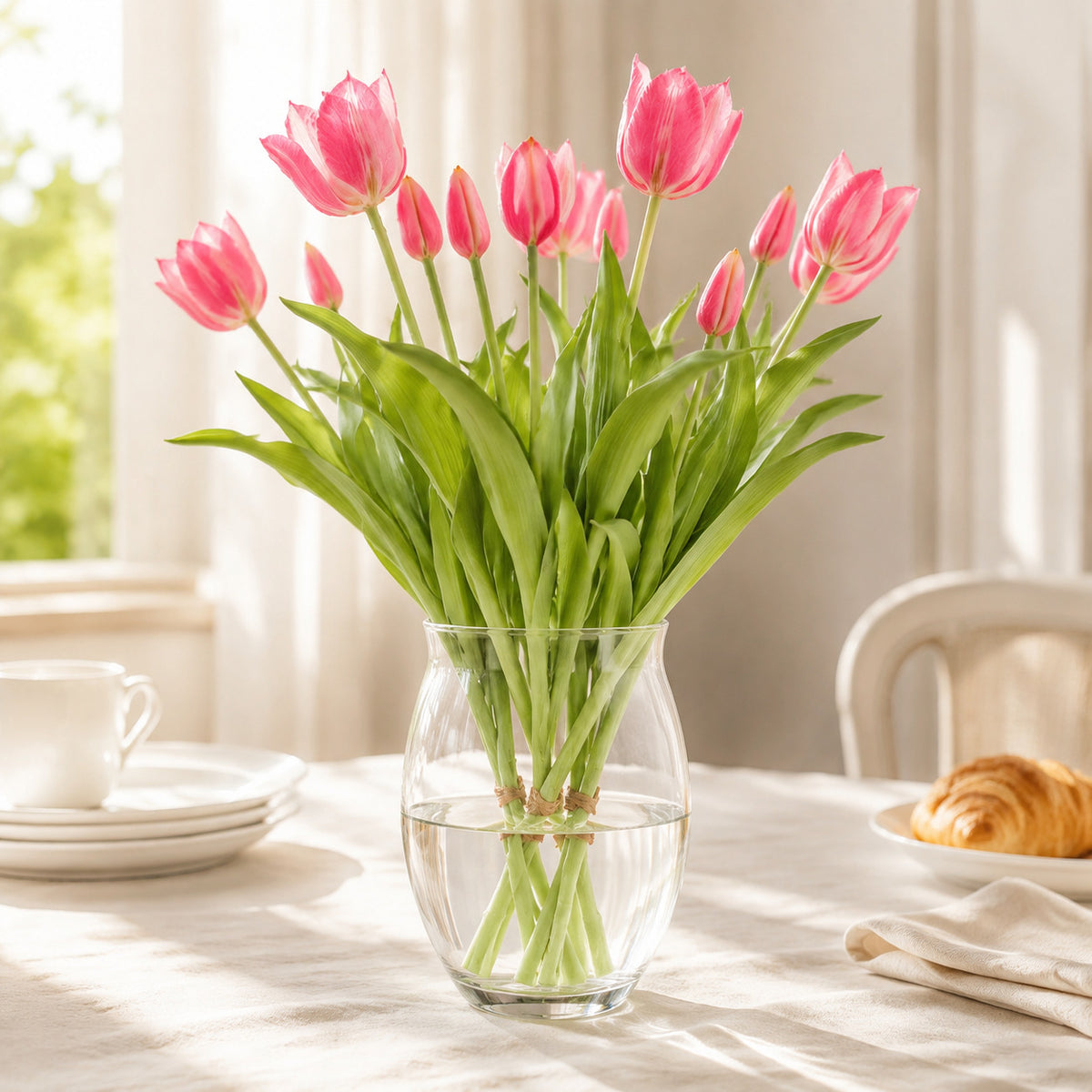EVERIVELLE Three-Stem Soft-Touch Artificial Tulip Bouquet