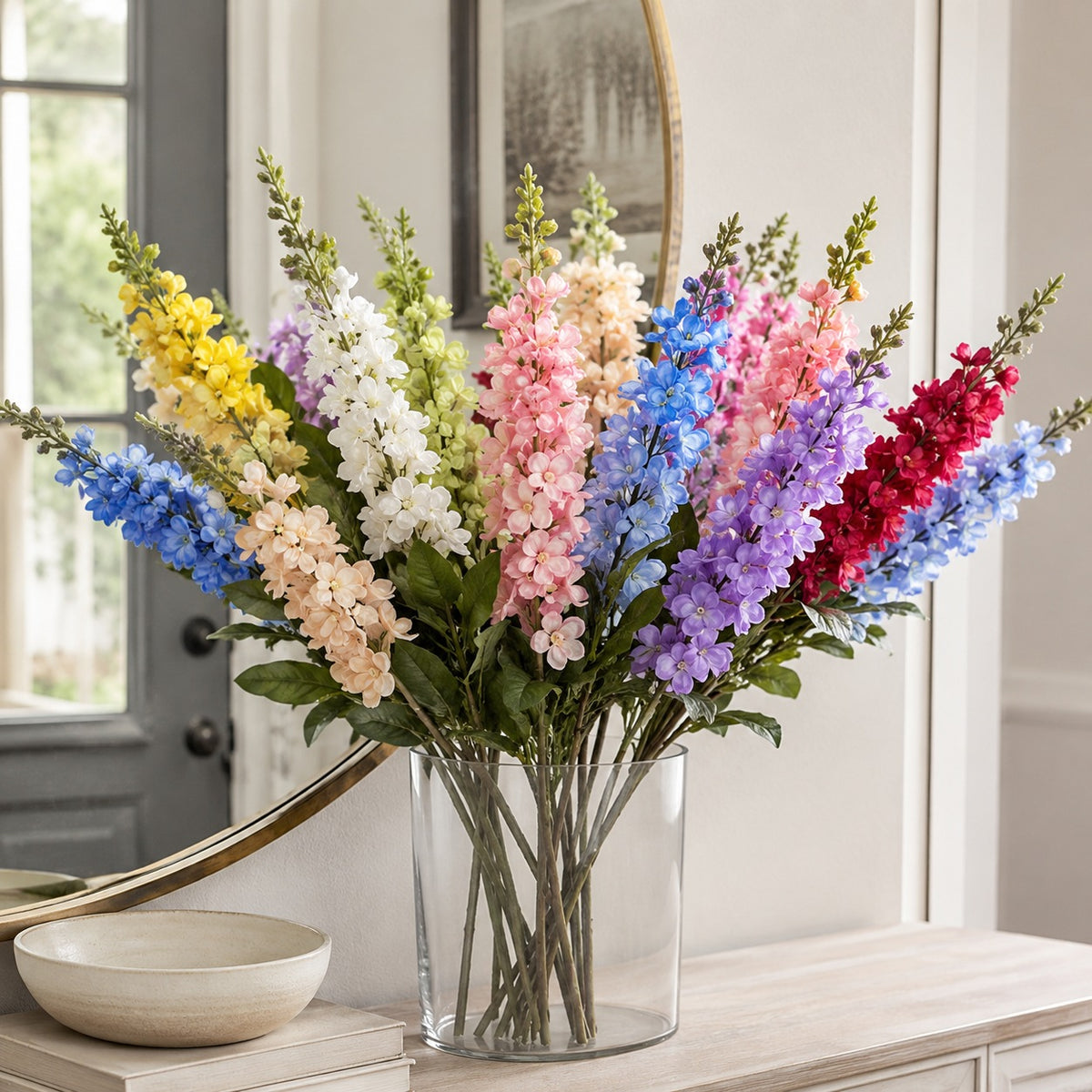 EVERIVELLE Single-Stem Artificial Delphinium Flower